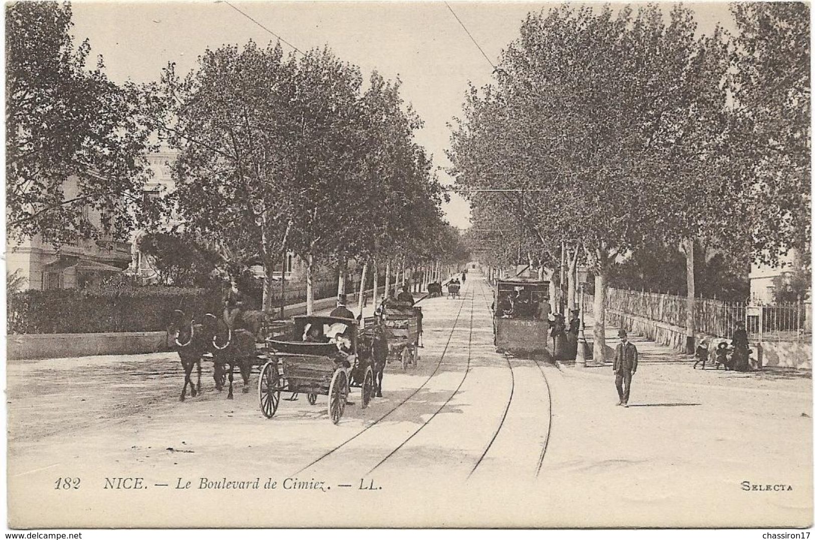 06 - NICE - Le Boulevard De Cimiez - Belle Animation Tram, Calèches - Stadsverkeer - Auto, Bus En Tram