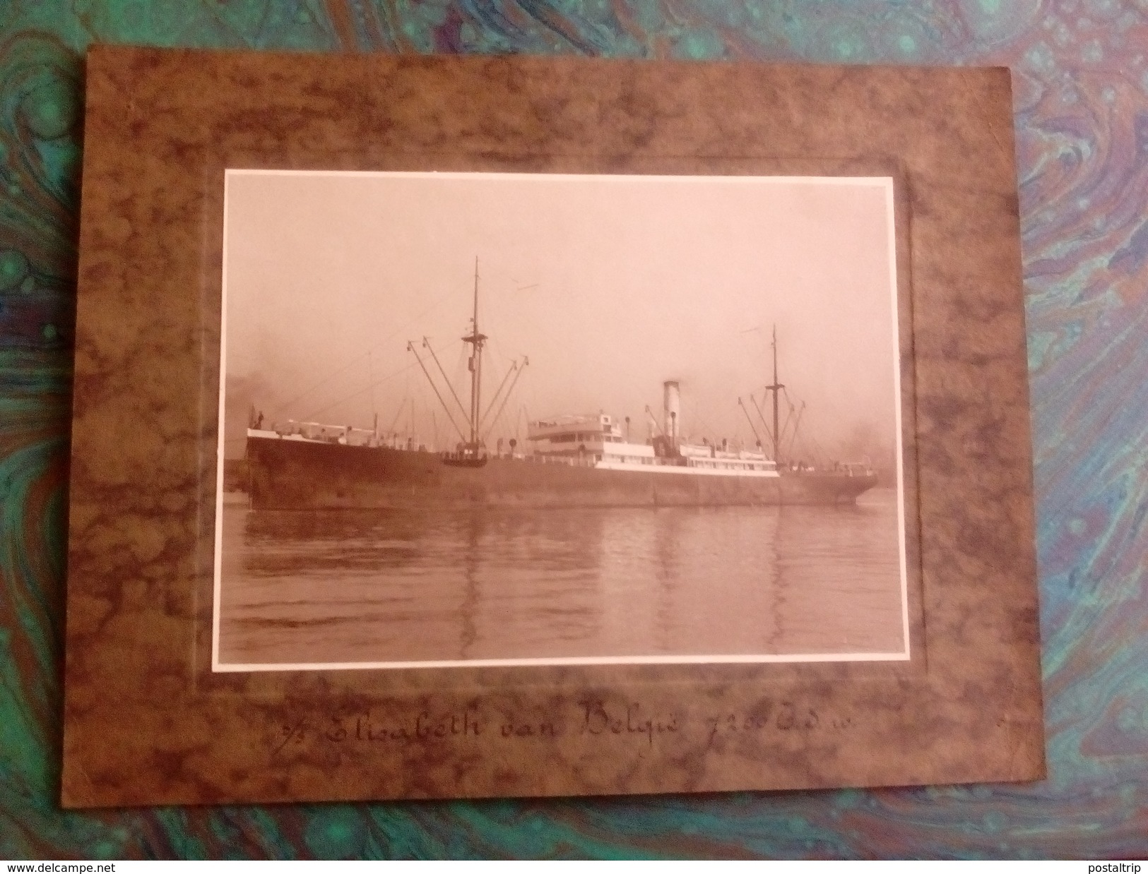 SS ELISABETH VAN BELGIE     +- 32 * 24 CM   REAL PHOTOGRAPH BOAT BARCO BOOT BOAT - Boten