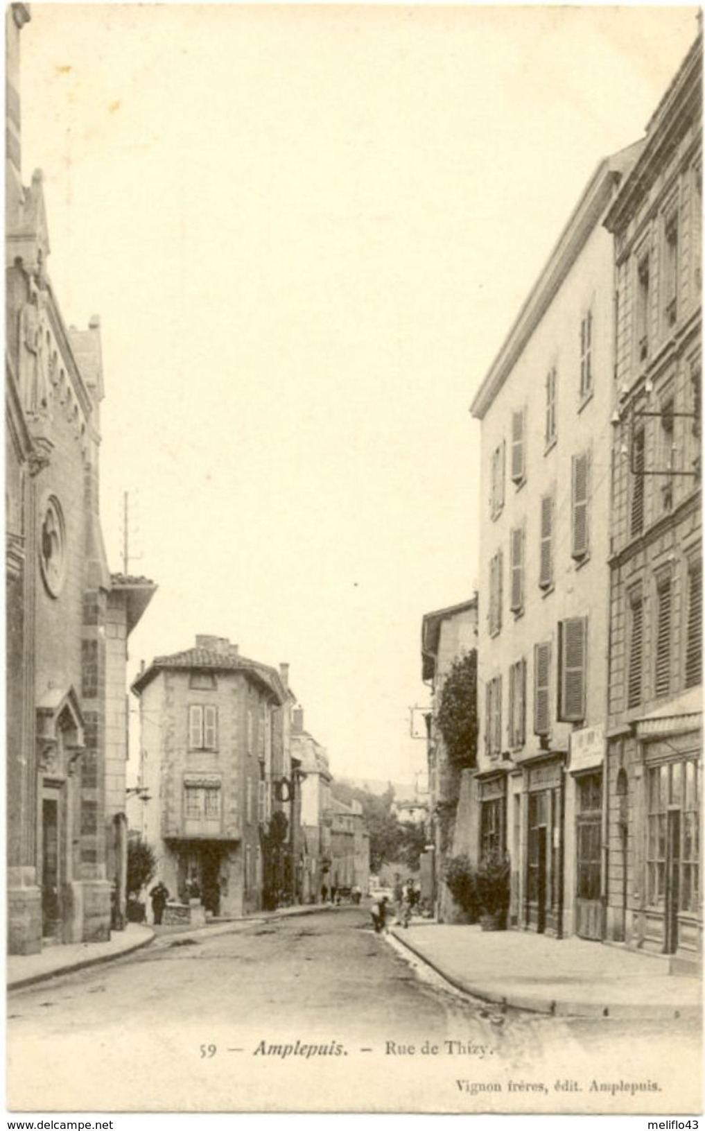 69/CPA 1900 - Amplepuis - Rue De Thizy - Amplepuis