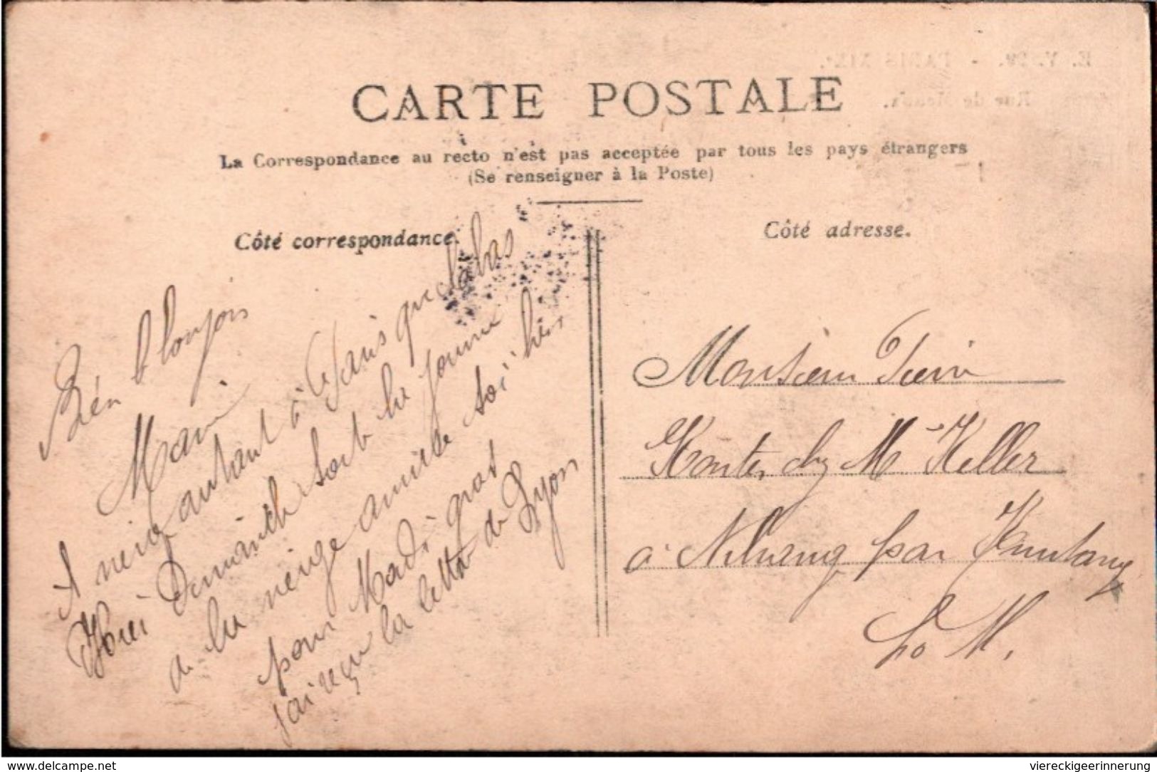 ! Cpa Paris XIX Rue De Meaux, Arrondissement 19, 1908, Commerce - Arrondissement: 19