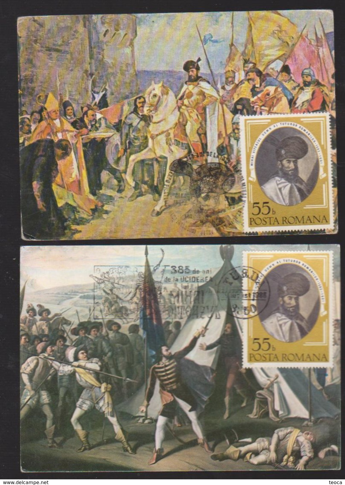 MAXI CARD ROUMANIE RUMANIEN PRINCE , MIHAI BRAVE WITH POSTMARK  SPECIAL DIFFERENT  MICHAEL The BRAVE ROMAN 1599-1600 - Tarjetas – Máximo