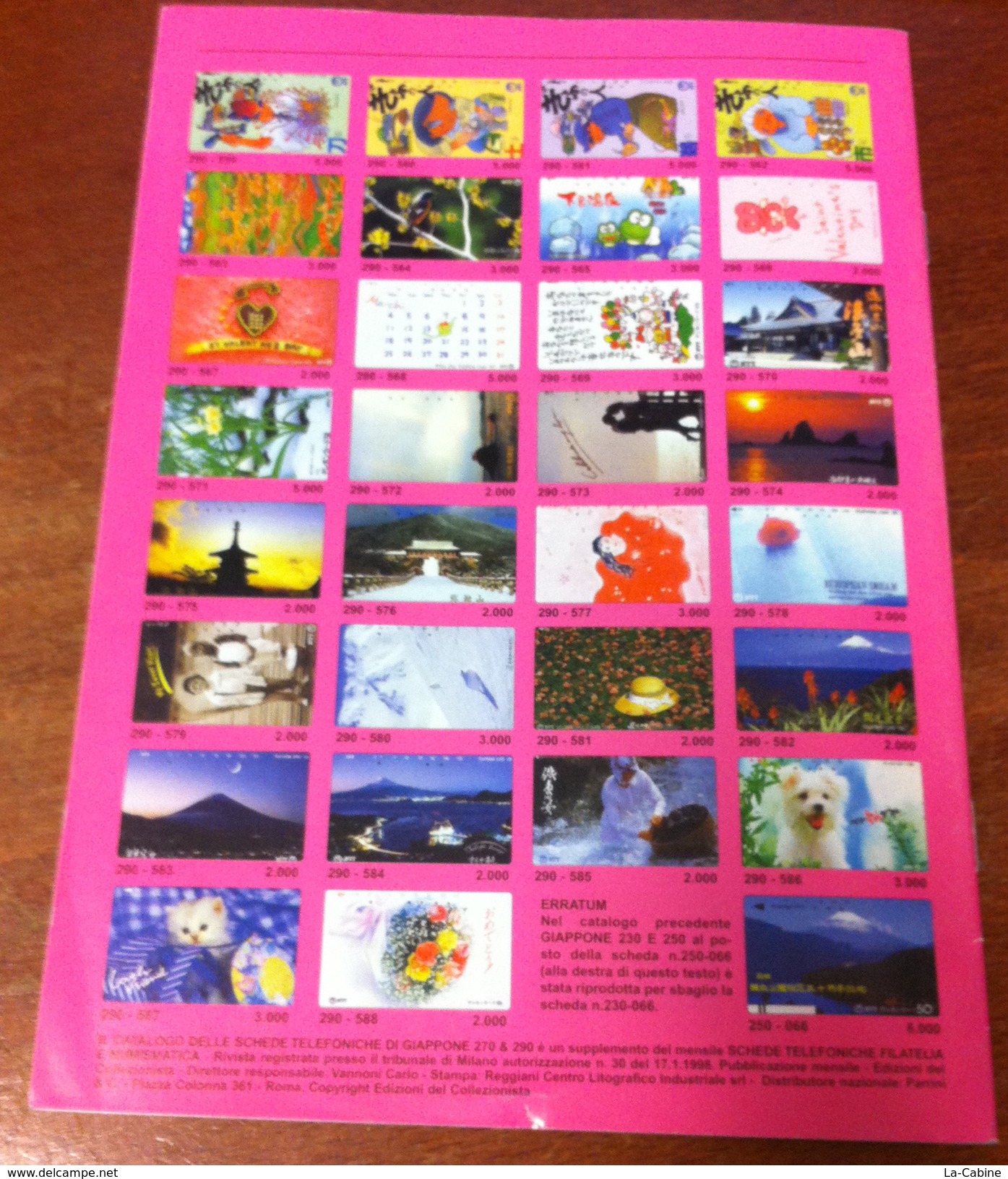 TELECARTE CATALOGUE DES CARTES TÉLÉPHONIQUE JAPONAISES  PARTIE 2éme ÉDITION 1998 OCCASION BON ÉTAT 30 PAGES - Livres & CDs