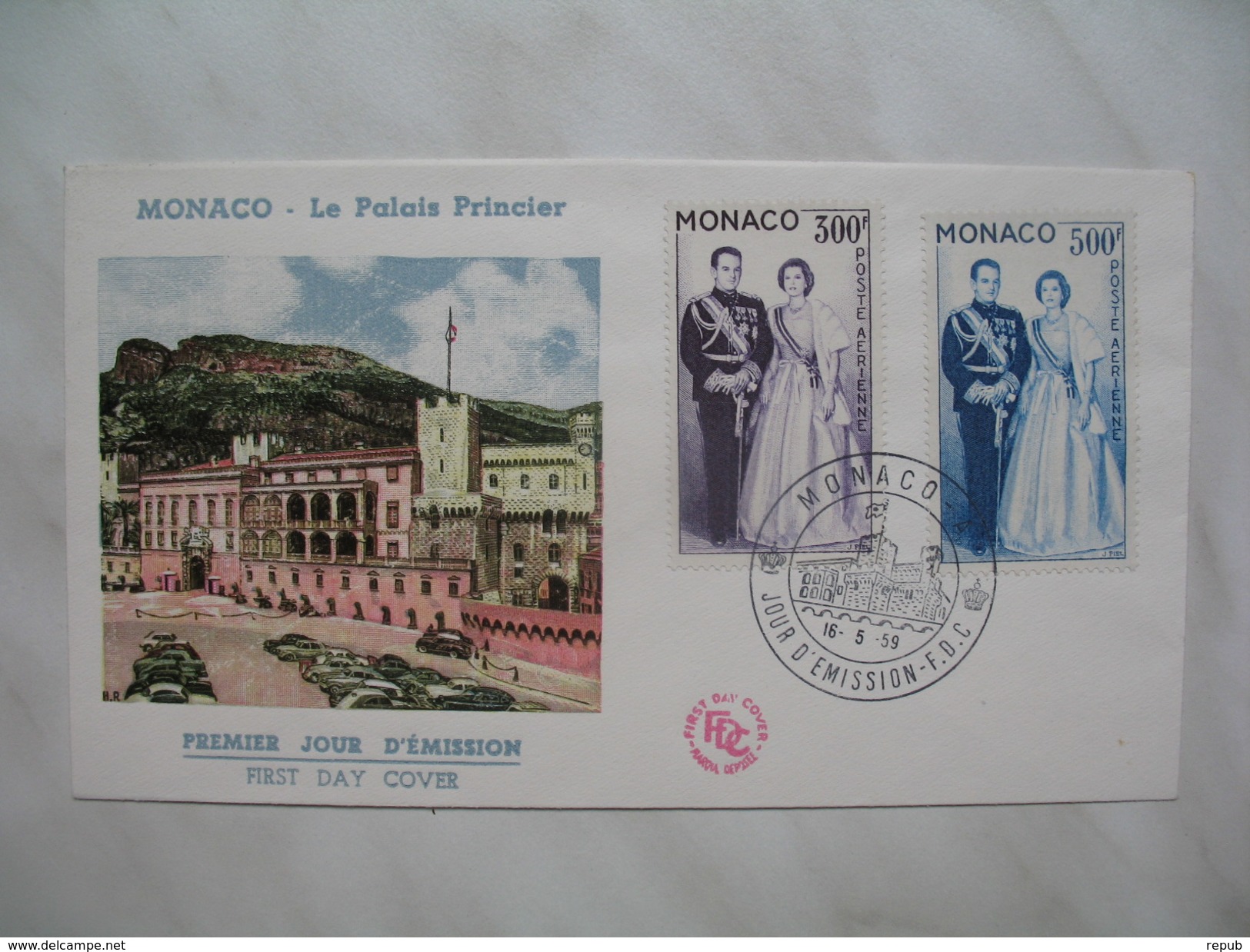 Monaco Année     1959   PA 71 / 72     1   Enveloppe - FDC