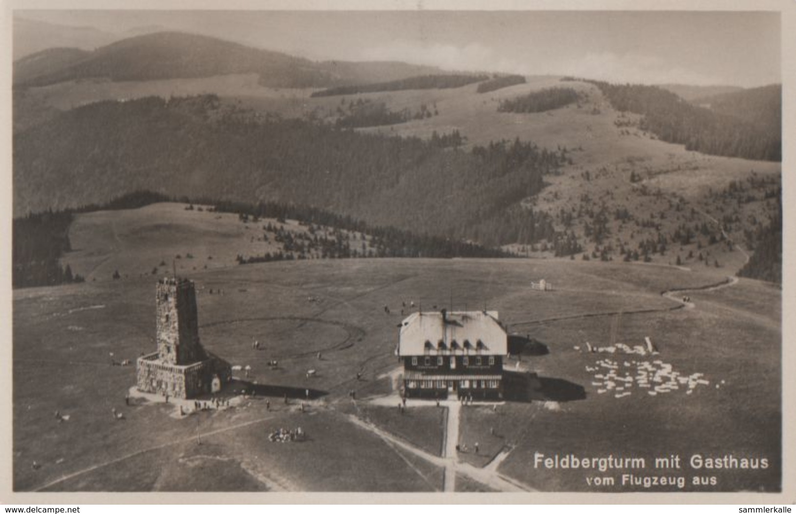 Feldberg - Luftbild, Feldbergturm Mit Gasthaus - Ca. 1955 - Autres & Non Classés