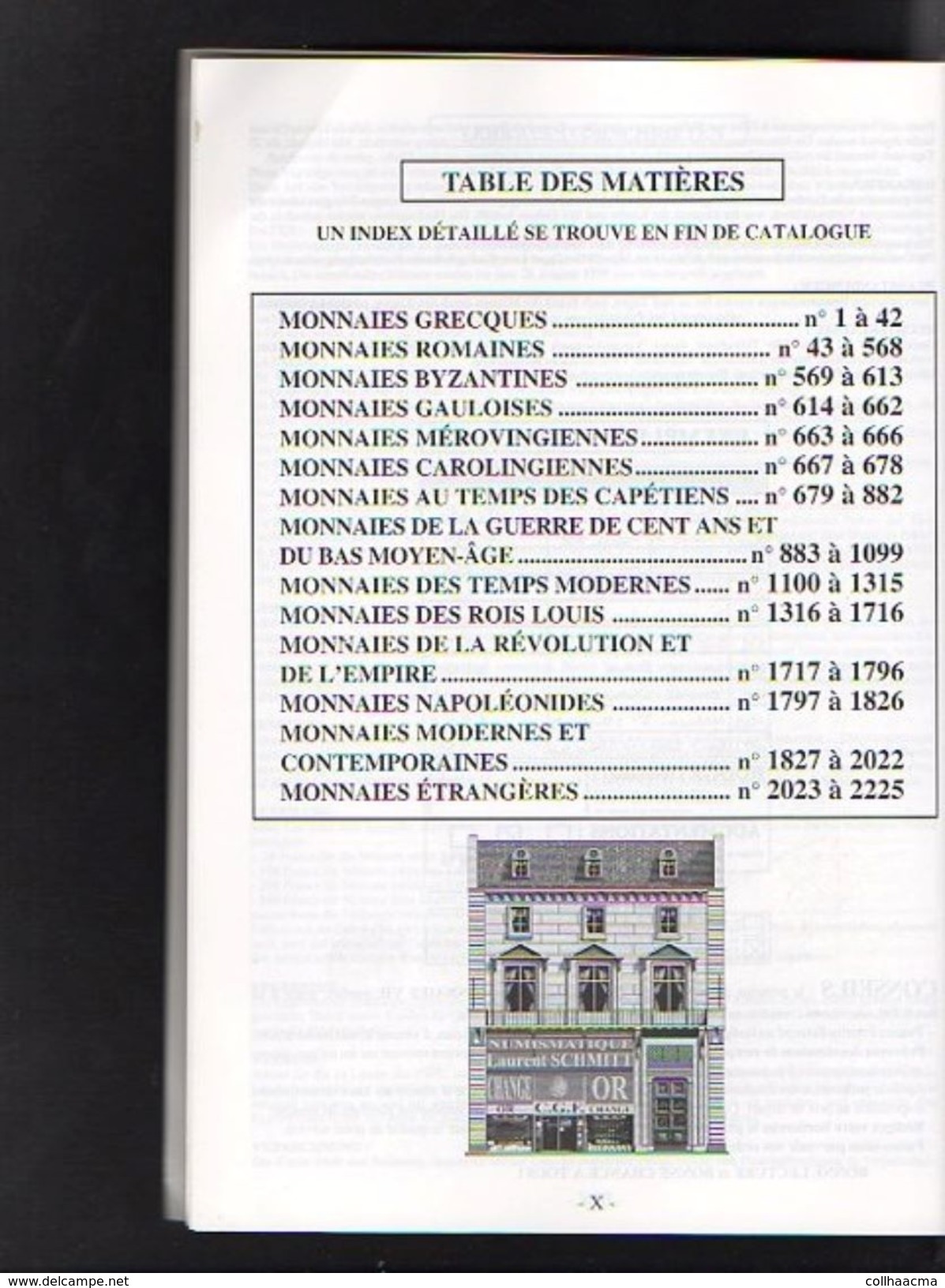 Numismatique 1999 Vente Sur Offres Monnaies N° 7 VII  / Comptoir Général Financier C.G.F. Voir Table Des Matières - Français