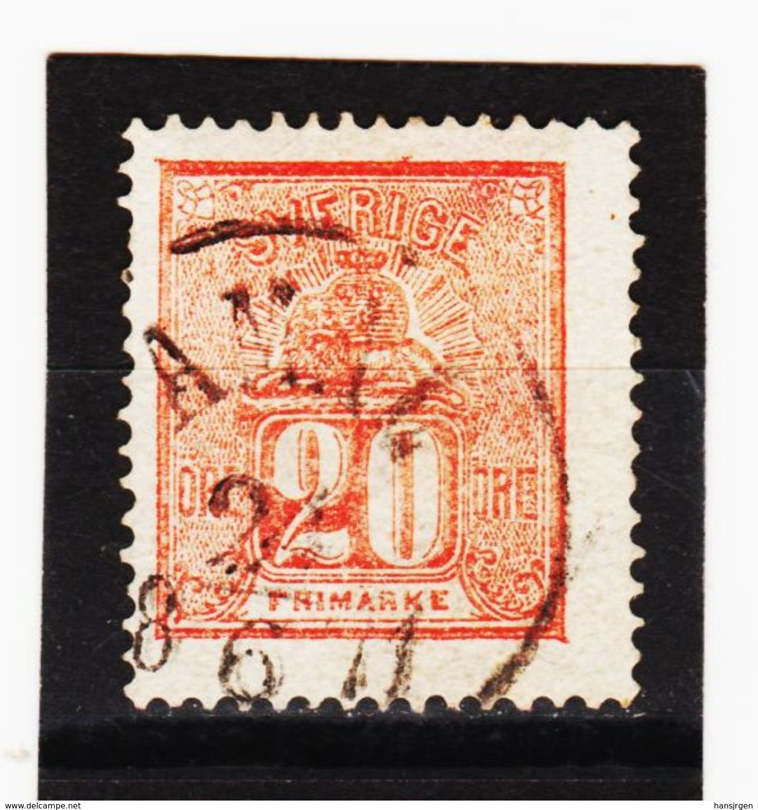 MAG1273 SCHWEDEN  1866 Michl 16  Used / Gestempelt ZÄHNUNG SIEHE ABBILDUNG - Gebraucht