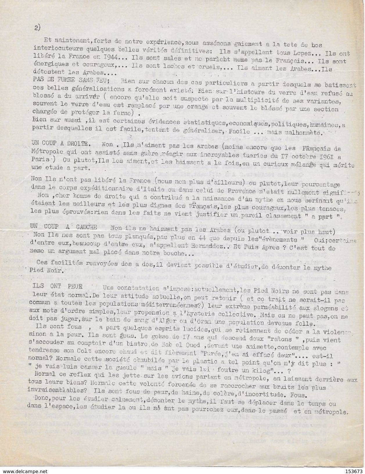 Guerre D'Algérie : Bulletin Liaison Médecins Du Contingent Juin 1962 (OAS-Pieds Noirs-ALN ....) - Algérie (1962-...)