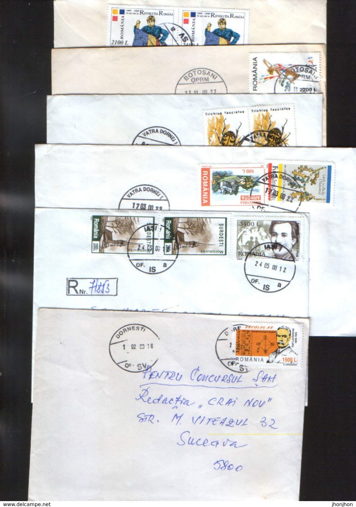 Romania -  Lot of 50 letters circulated between 1961- 2002  -   9/scans