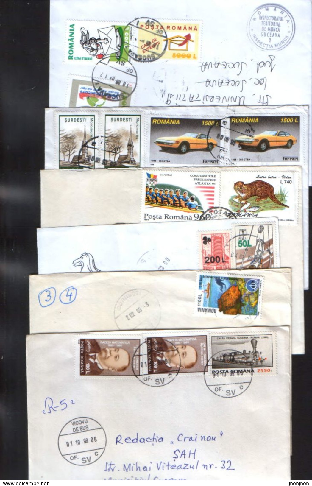 Romania -  Lot of 50 letters circulated between 1961- 2002  -   9/scans