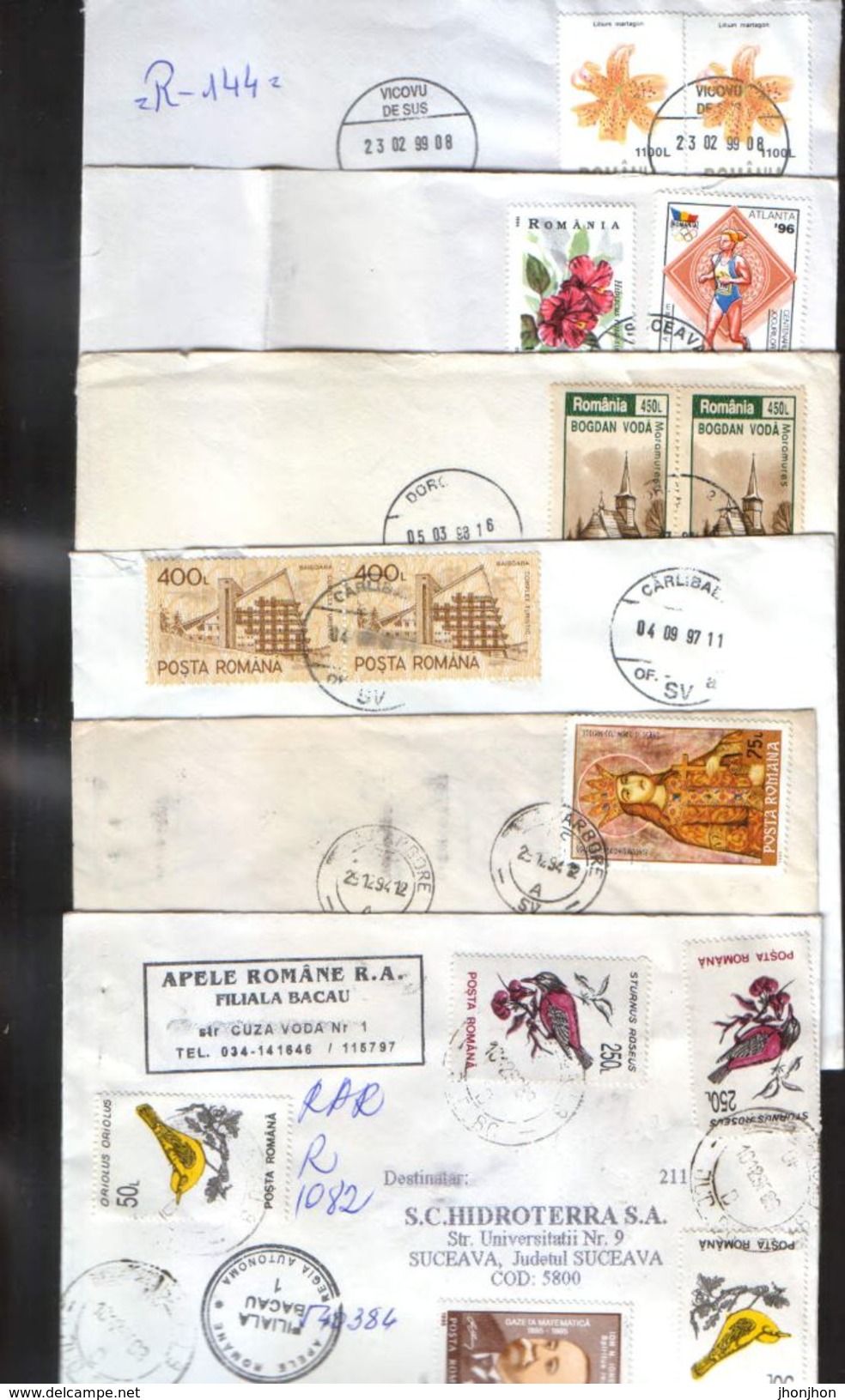 Romania -  Lot of 50 letters circulated between 1961- 2002  -   9/scans