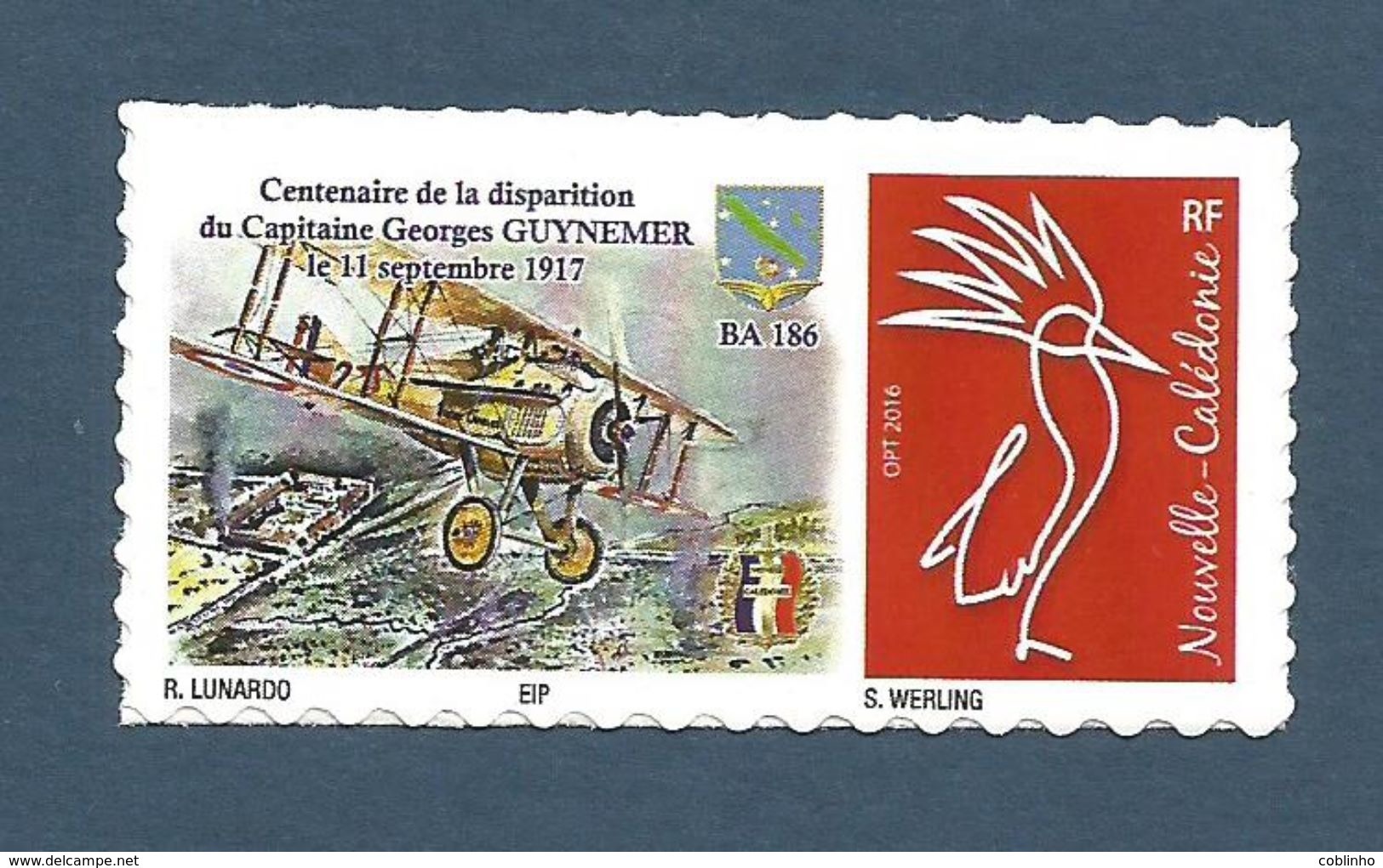 NOUVELLE CALEDONIE (New Caledonia)- Timbre Personnalisé - 2017 - Avion (plane) - Ungebraucht