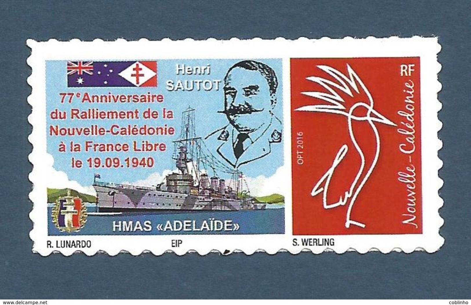 NOUVELLE CALEDONIE (New Caledonia)- Timbre Personnalisé - 2017 - France Libre - Unused Stamps