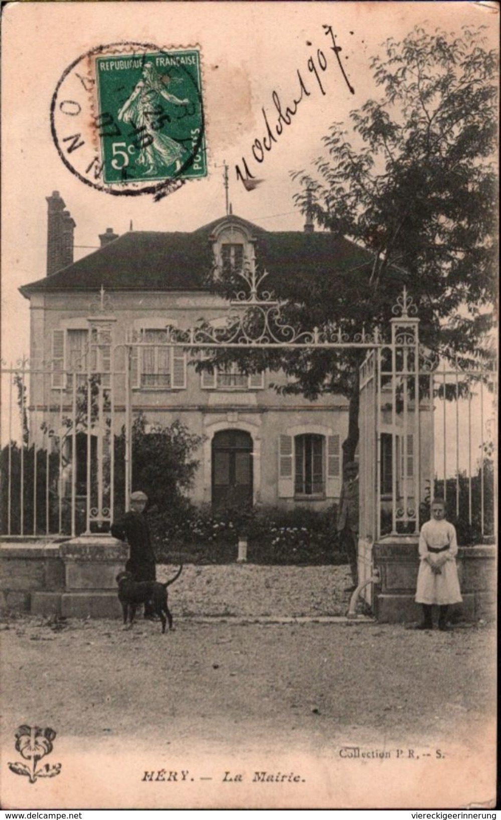 ! [89] Cpa Hery, La Mairie, 1907 - Hery