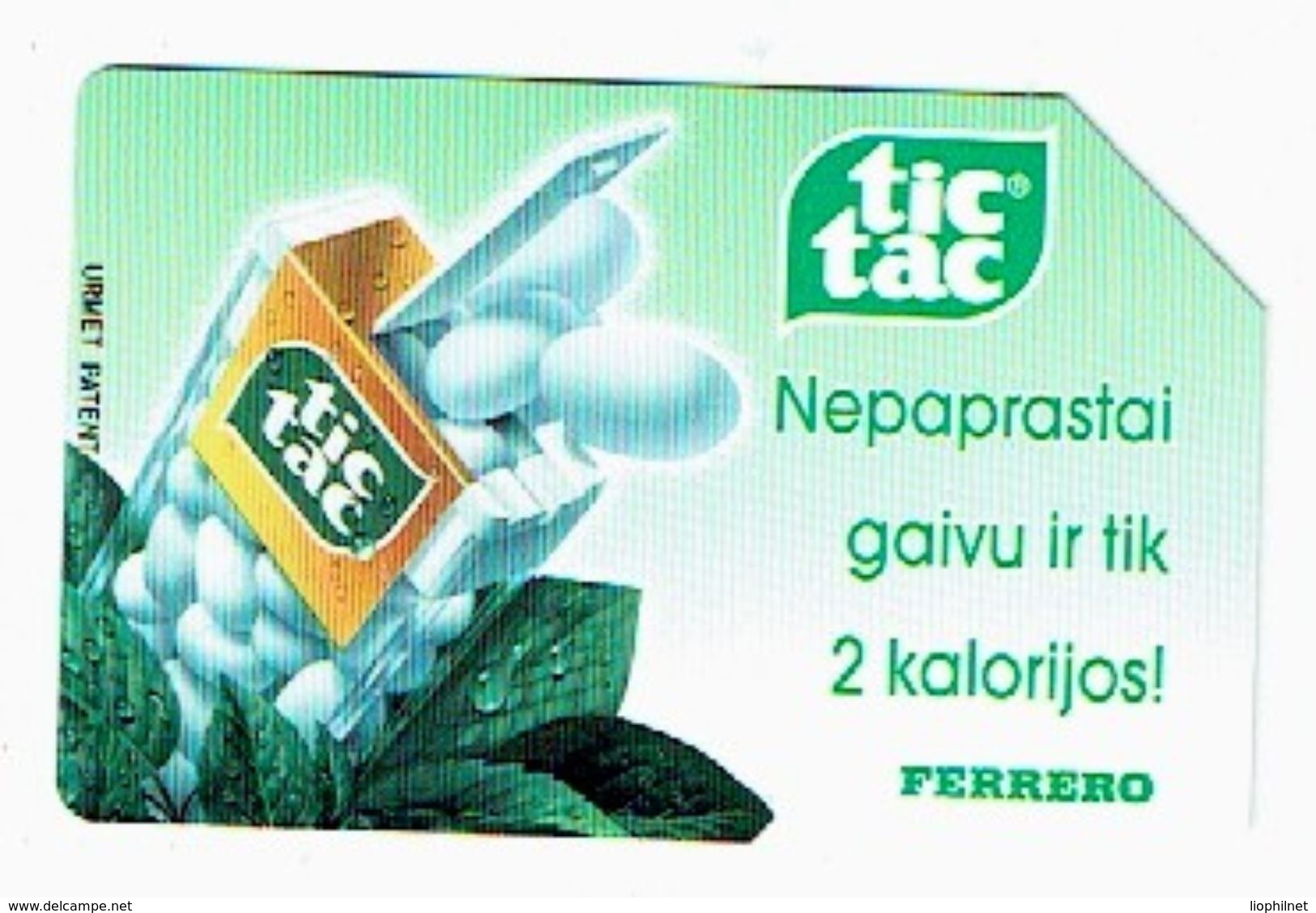 LITUANIE 1997, BONBONS TIC TAC, Used Magnetic Telephone Card /  Utilisée. R611 - Lithuania