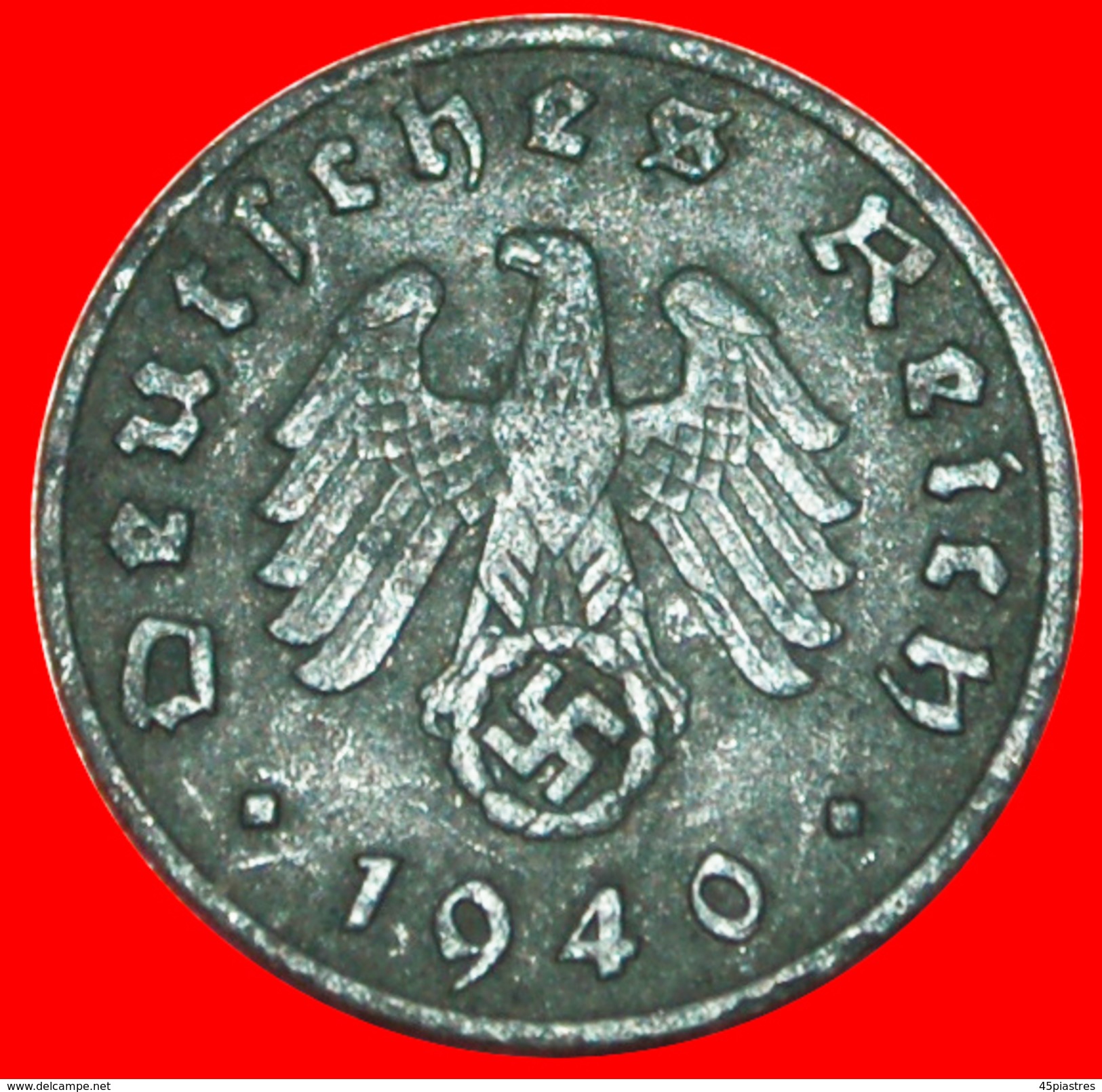 § SWASTIKA: GERMANY &#x2605; 1 PFENNIG 1940D!  LOW START&#x2605; NO RESERVE! - 1 Reichspfennig