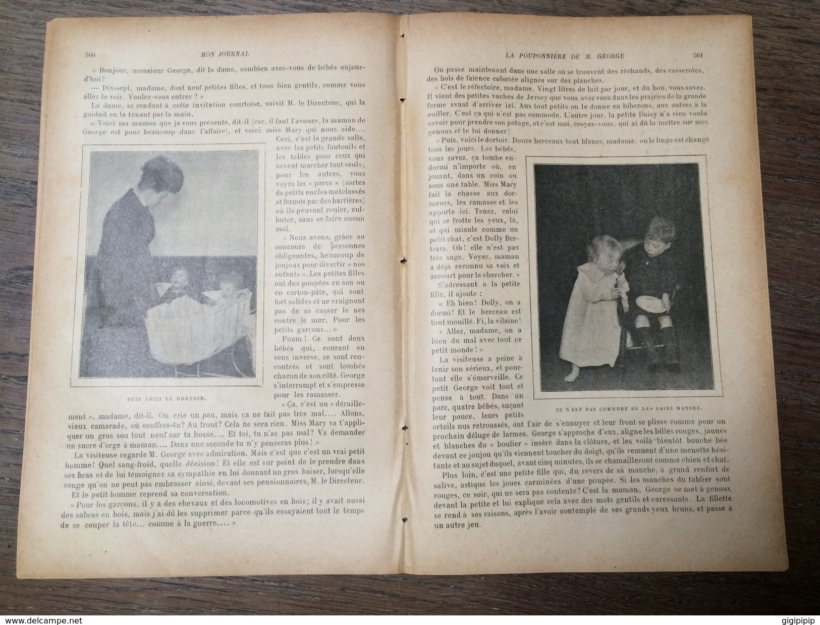 MON JOURNAL 37 1911 ILLUSTRATION FELIX LORIOUX PRIMEROSE ET POMPONNET POUPONNIERE DE M GEORGE HOXTON - Other Magazines