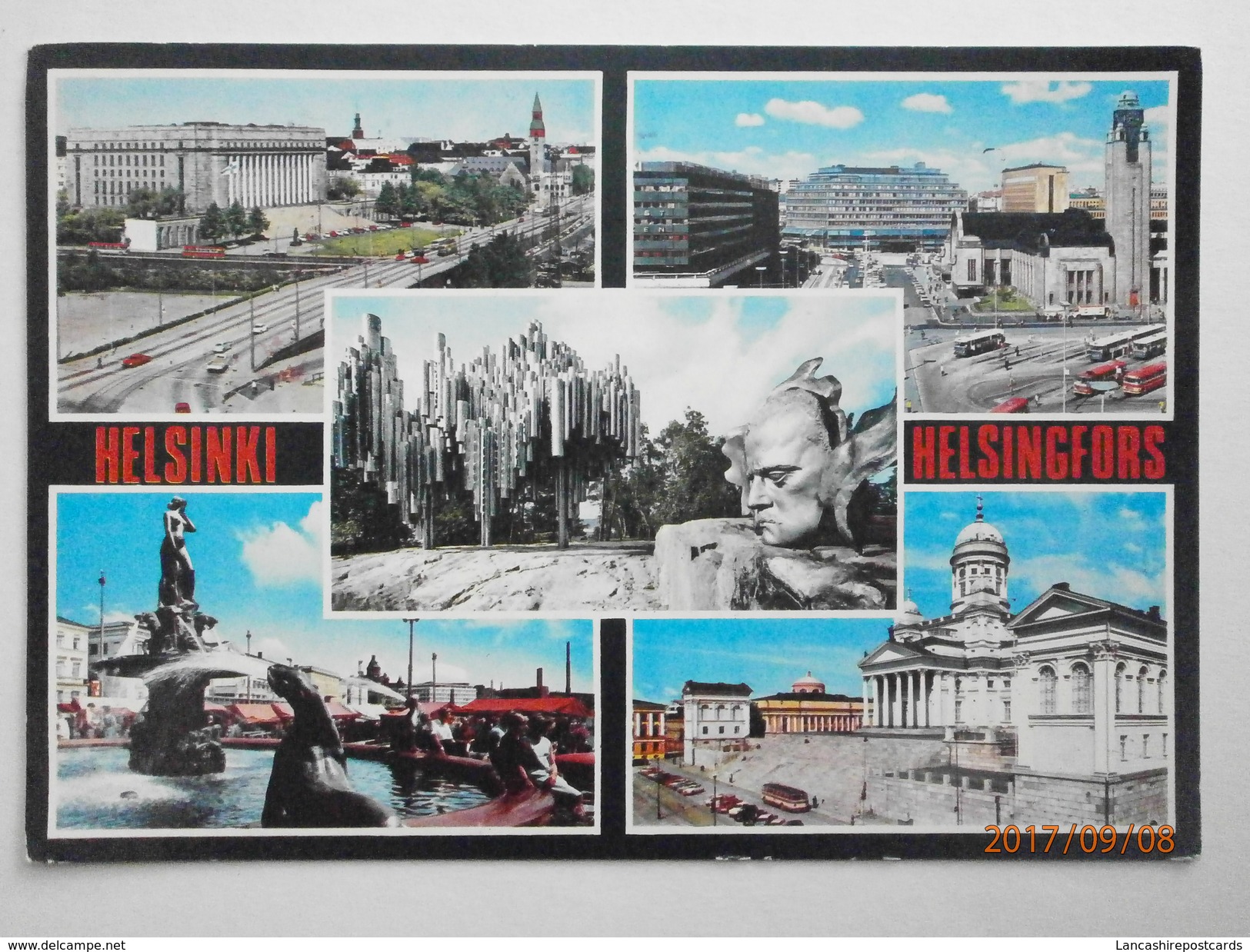 Postcard Helsinki Helsingfors Suomi Finland Multiview PU 1986 My Ref B21833 - Finlandia