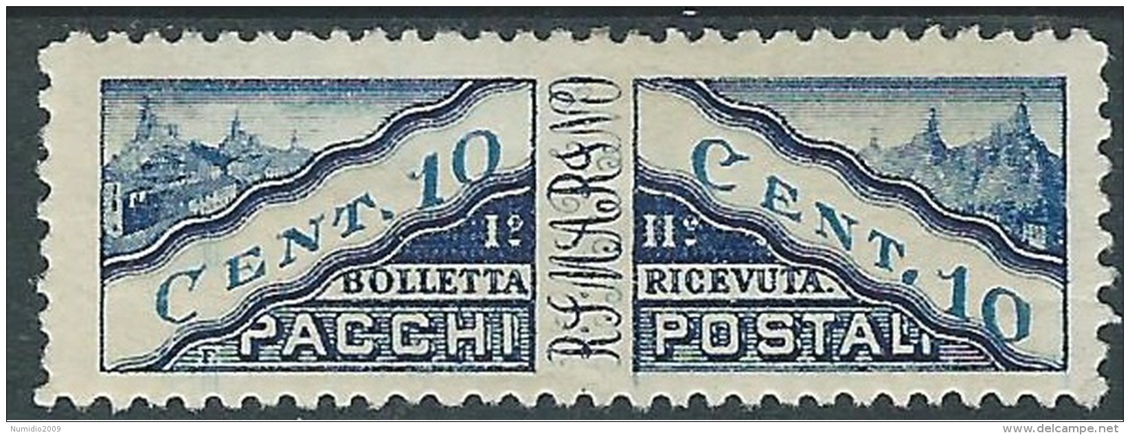 1928 SAN MARINO PACCHI POSTALI 10 CENT MH * - R16-7 - Colis Postaux