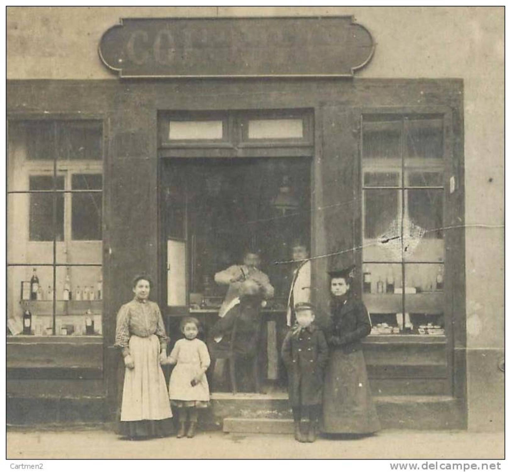 CARTE PHOTO : SALON DE COIFFURE BARBIER DEVANTURE COMMERCE METIER COIFFEUR HAIRSTYLE BARBER HAIRDRESSER - Autres & Non Classés