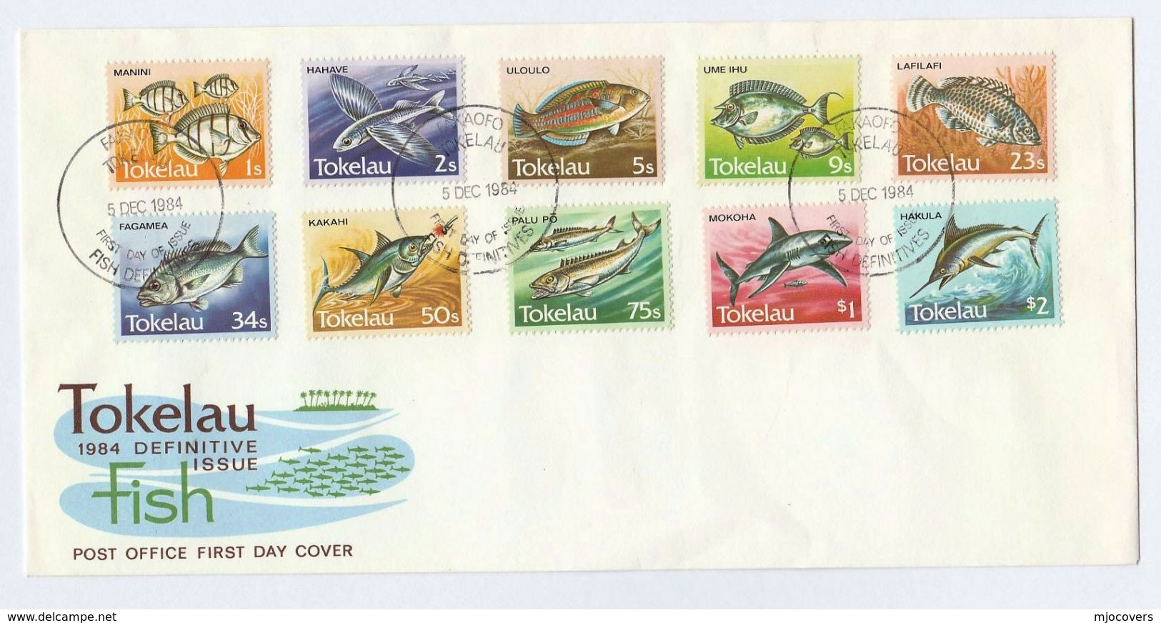 1984 TOKELAU  FDC Stamps FISH Cover - Tokelau