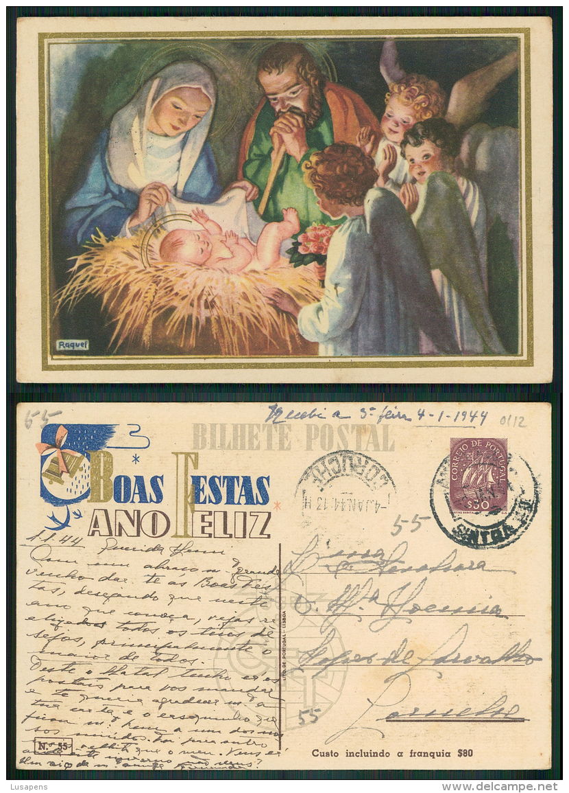 [IP # 0112] INTEIRO POSTAL STATIONERY - BOAS FESTAS - PORTUGAL - CTT N.&ordm; 55 - Entiers Postaux