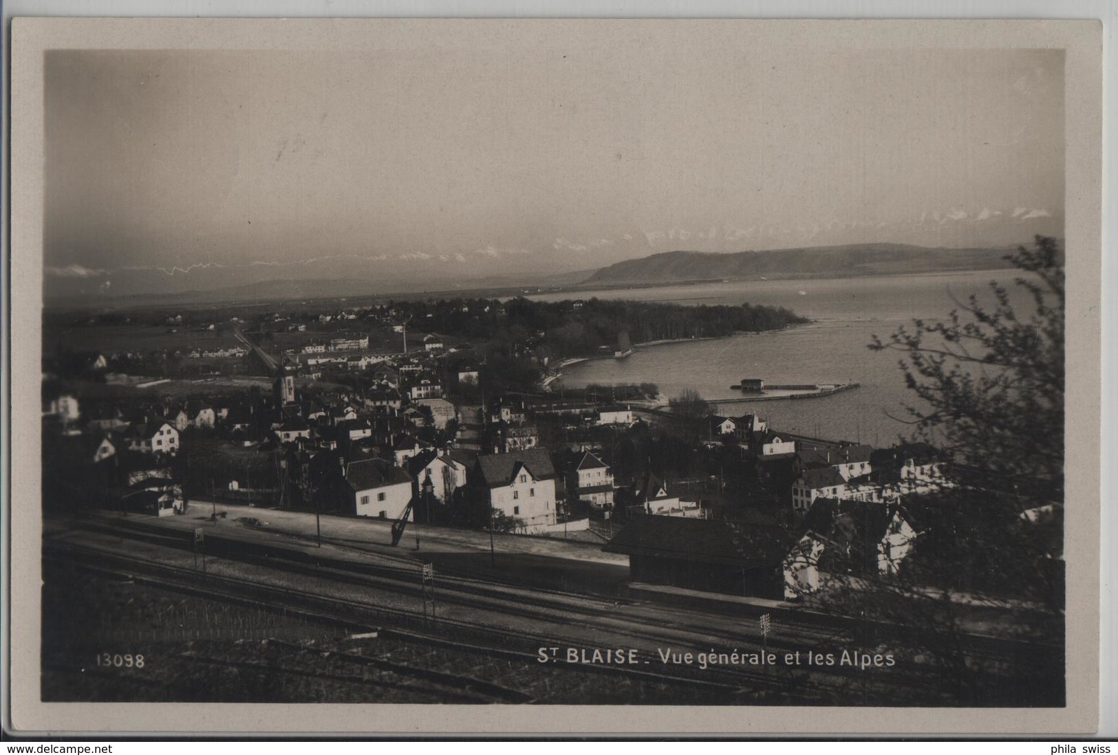 St. Blaise - Vue Generale Et Les Alpes - Photo: Perrochet-Matile - Saint-Blaise