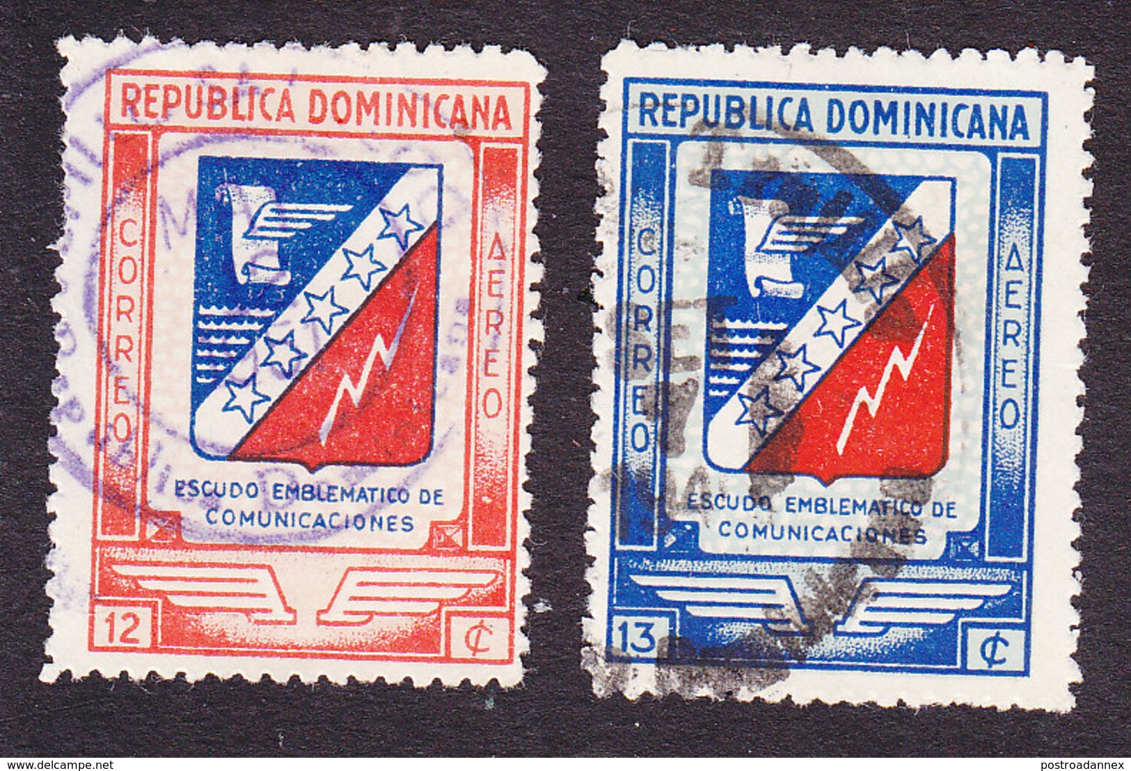 Dominican Republic, Scott #C54-C55, Used, Communications, Issued 1945 - Dominican Republic
