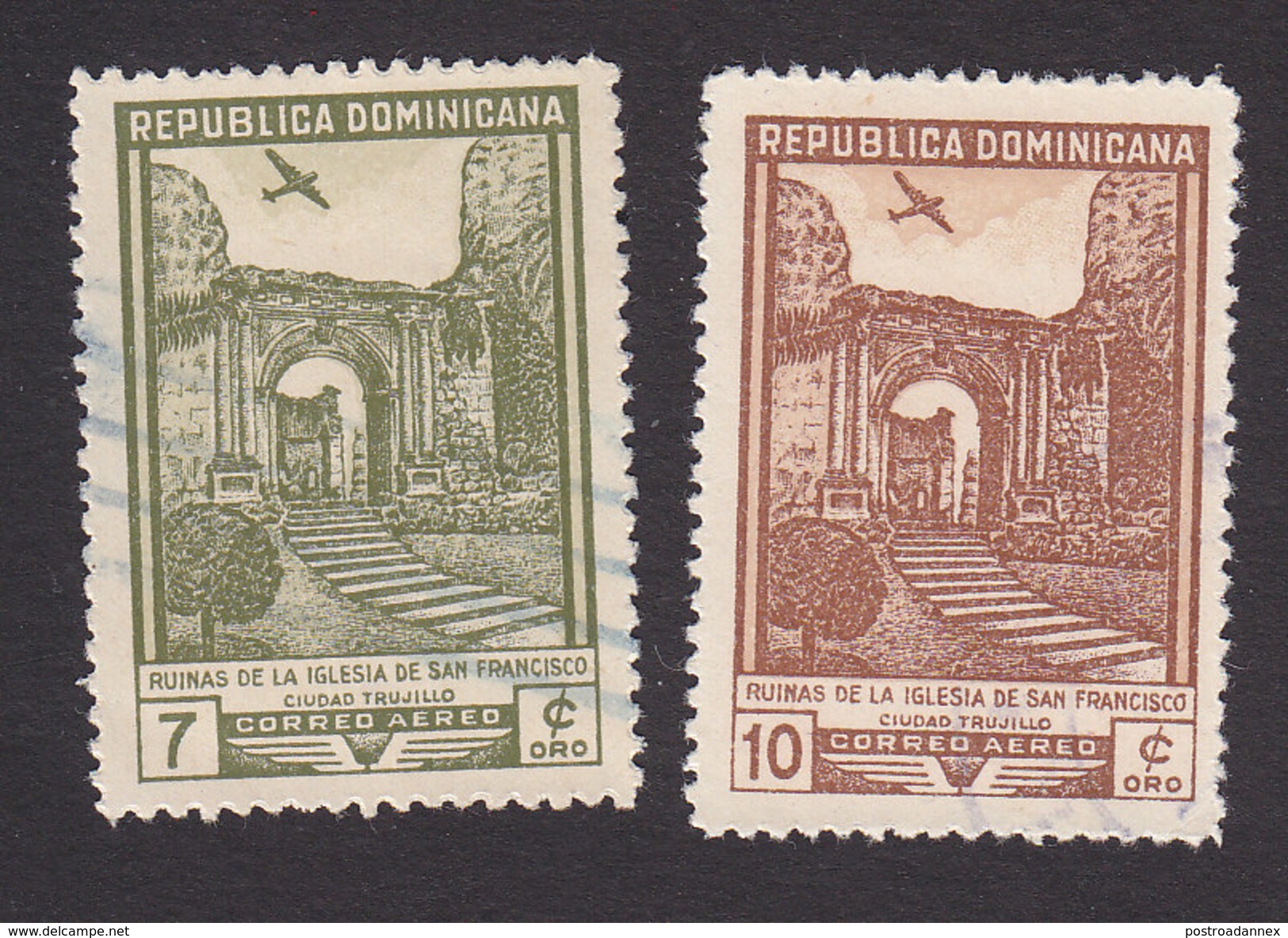 Dominican Republic, Scott #C70-C71, Used, Ruins, Issued 1949 - Repubblica Domenicana