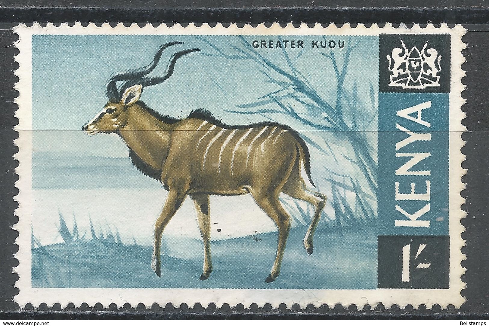 Kenya 1966. Scott #29 (MNG) Greater Kudu - Kenya (1963-...)