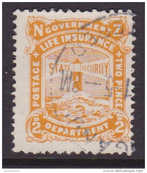 New Zealand 1946-47 Life Insurance Lighthouse Sc OY26 Used - Postal Fiscal Stamps