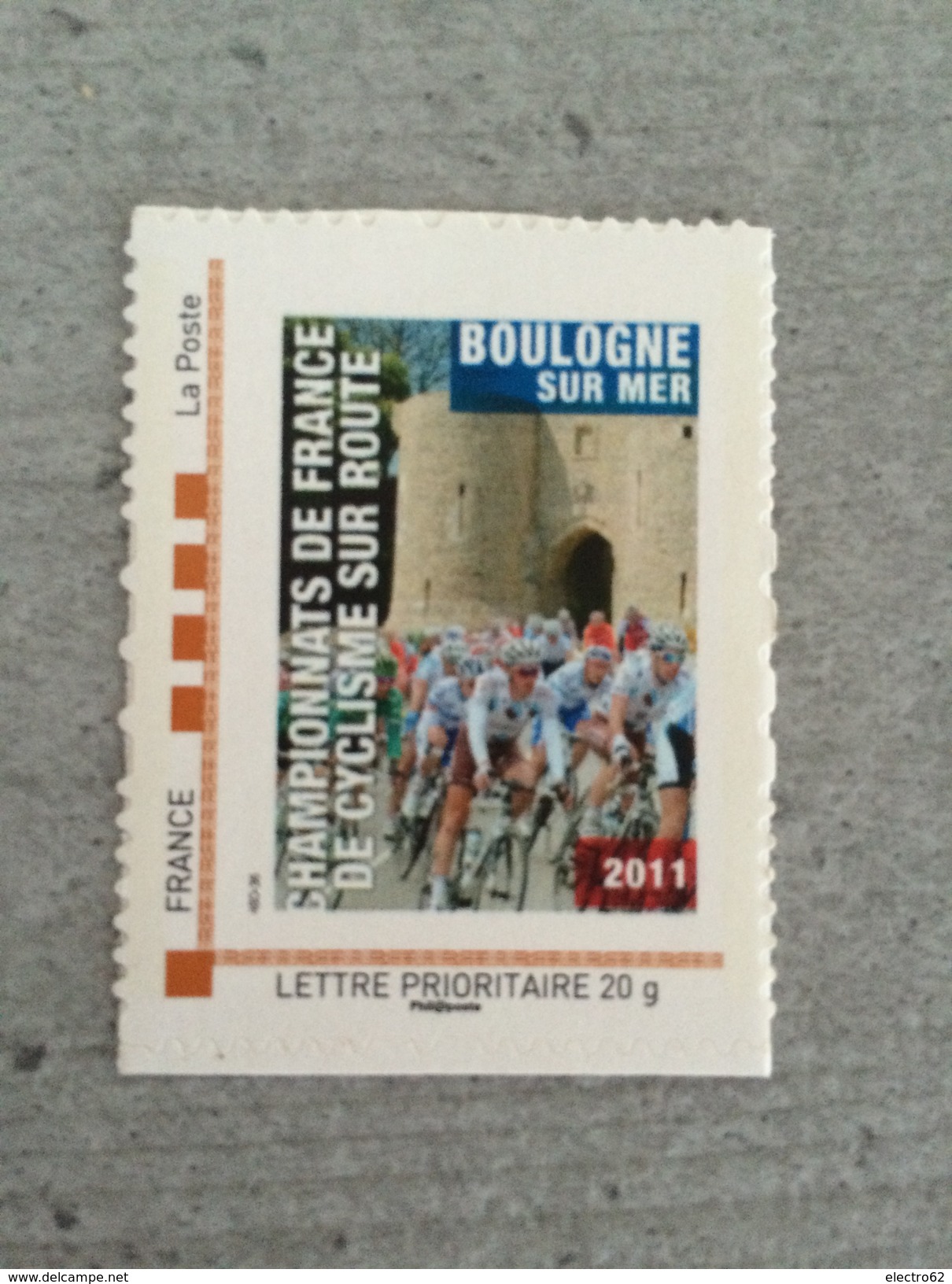 Timbre Championnat De France De Cyclisme Sur Route, Boulogne Sur Mer 2011 - Other & Unclassified