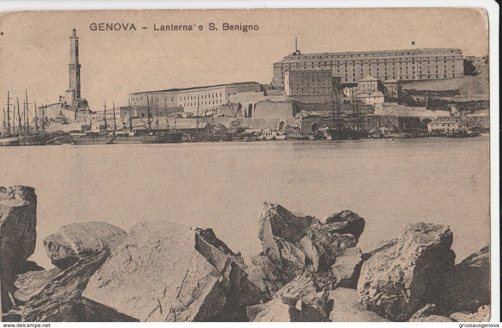 13215) GENOVA LANTERNA E SAN BENIGNO CASERME NON VIAGGIATA MA 1910 CIRCA - Genova