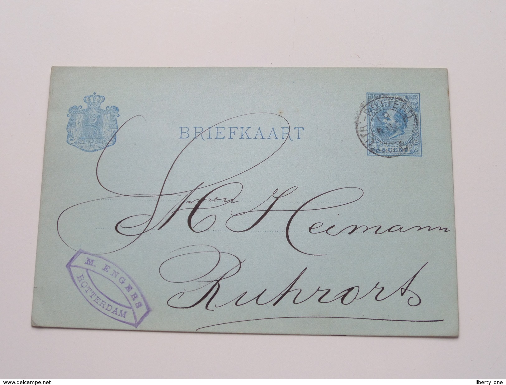 P. Engers Rotterdam -> Ruhrort - Anno +/- 1900 ( Zie/voir Foto Voor Details ) ! - Entiers Postaux