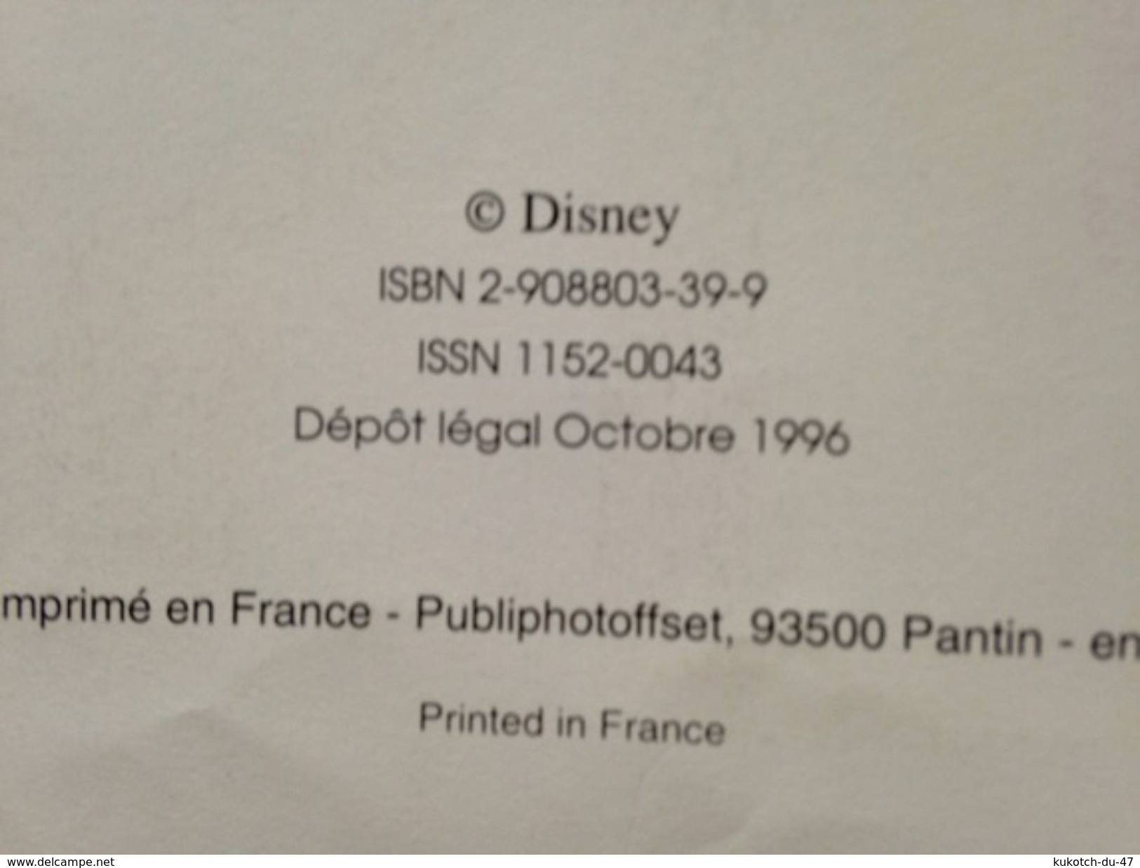Disney - BD Le Bossu de Notre-Dame (1996)