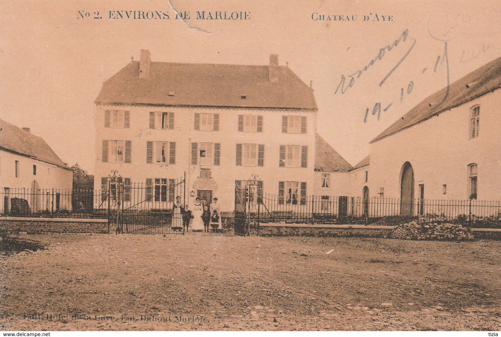 Environs De Marloie.   Chateau  D'Aye.(cachet Militaire)+scan - Altri & Non Classificati