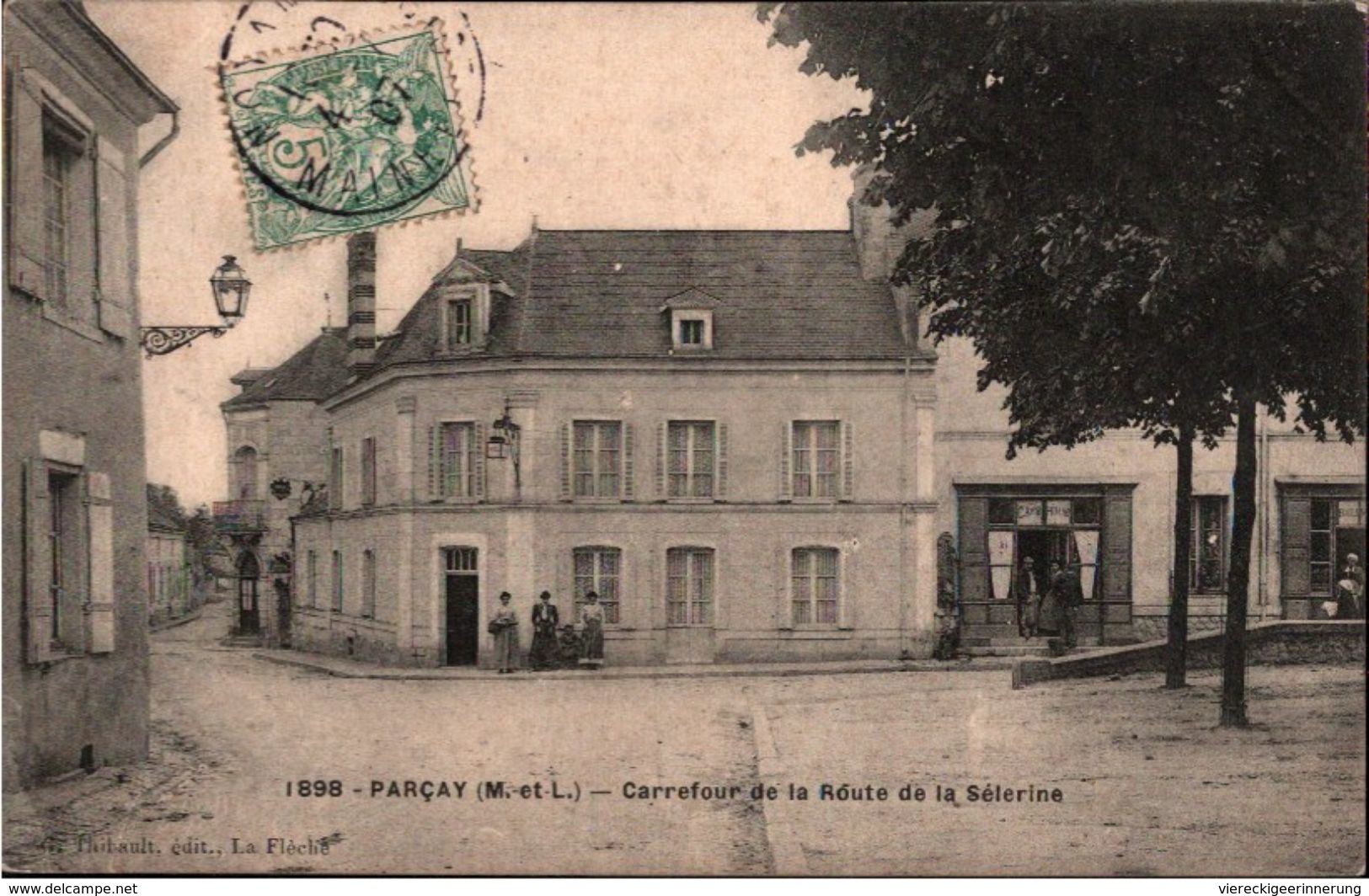 ! [49] Old Postcard Parcay, Maine Et Loire, Route De La Selerine, 1907 - Autres & Non Classés