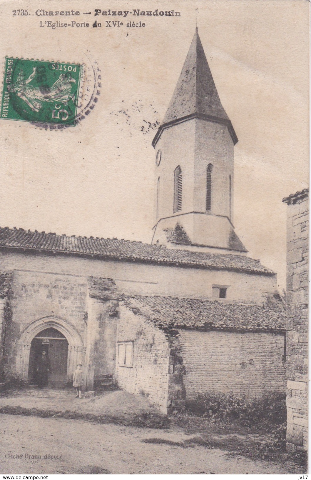 Cpa  PAIZAY-NAUDOUIN (16) L' Eglise - Other & Unclassified
