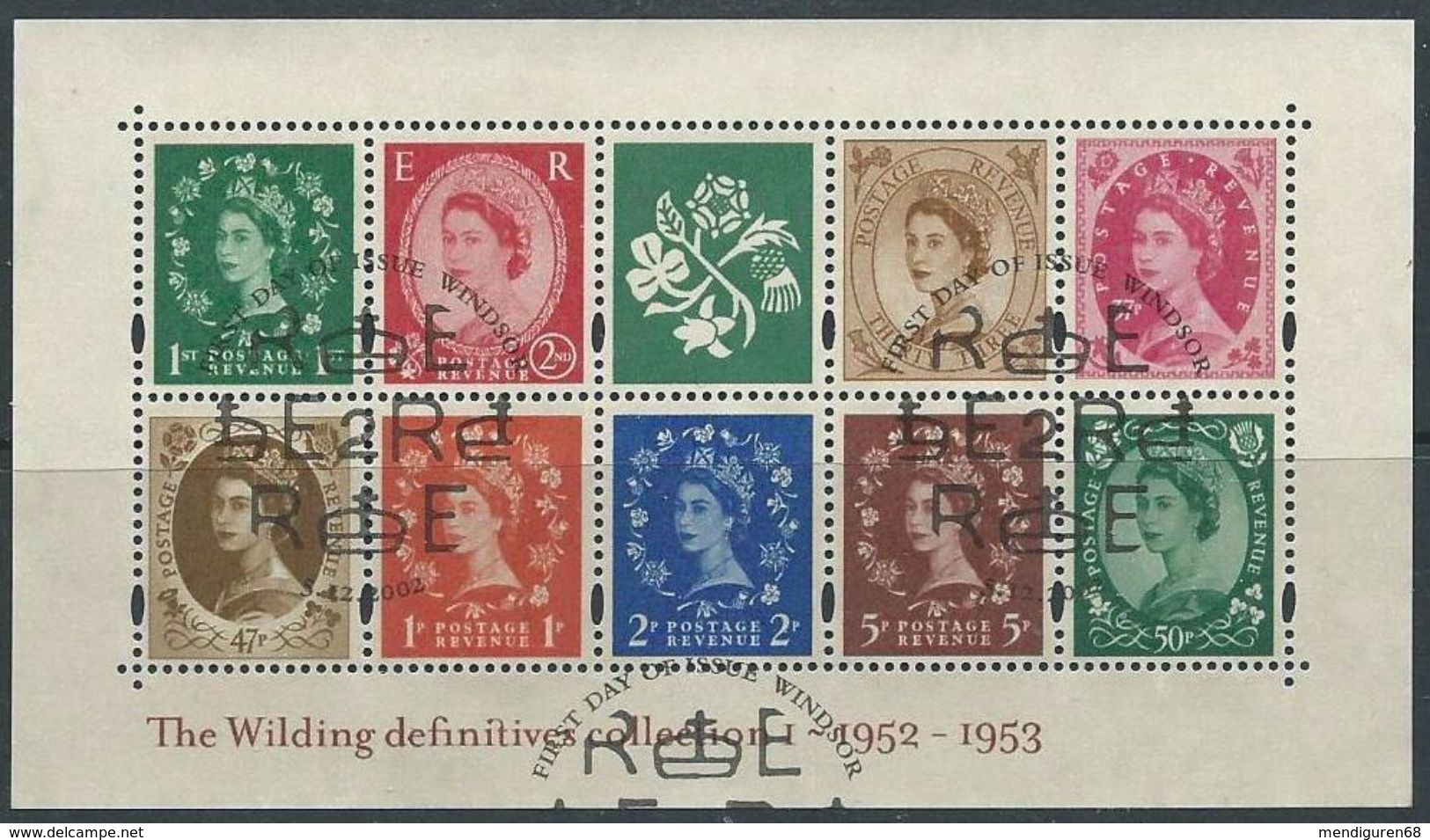 GROSSBRITANNIEN GRANDE BRETAGNE GB 2002 Wildings Definitives Collection I  SG MS2326 SC SH2086+2022-23 MI 2063-69+1986-8 - Blocs-feuillets