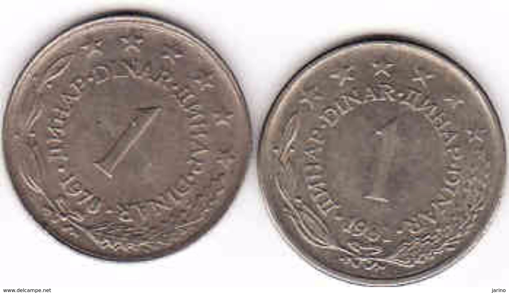 Yugoslavia 2 X 1 Dinar 1978, 1981 - Yugoslavia