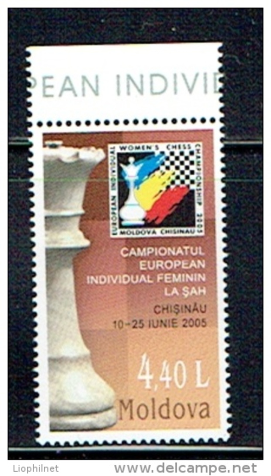MOLDAVIE MOLDOVA 2005, Championnet Féminin Européen, 1 Valeur, Neuf / Mint. R1615 - Chess