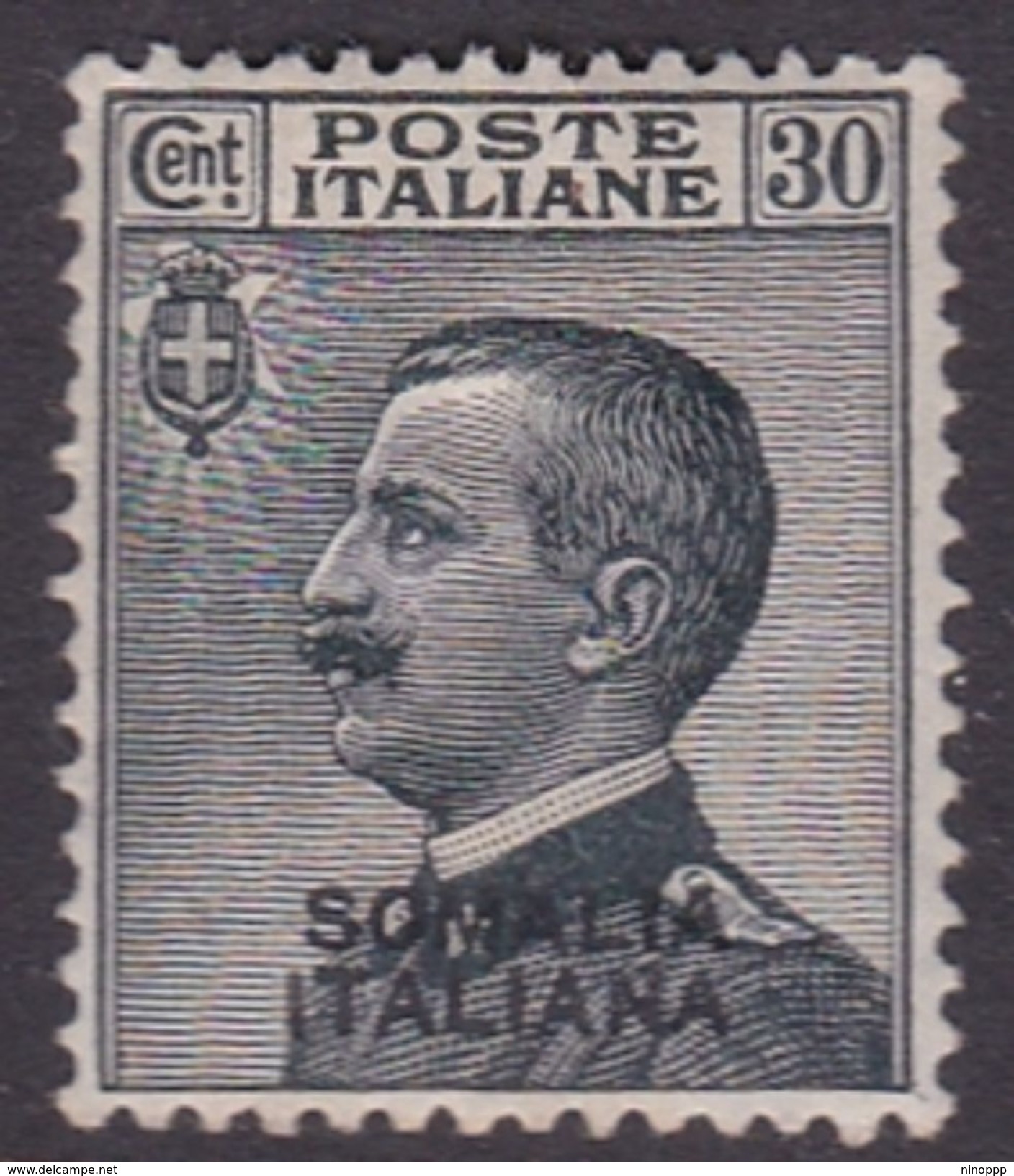 Italy-Colonies And Territories-Somalia S96A 1926 Italian Stamps Overprinted SOMALIA ITALIANA,30c Gray, MH - Somalie