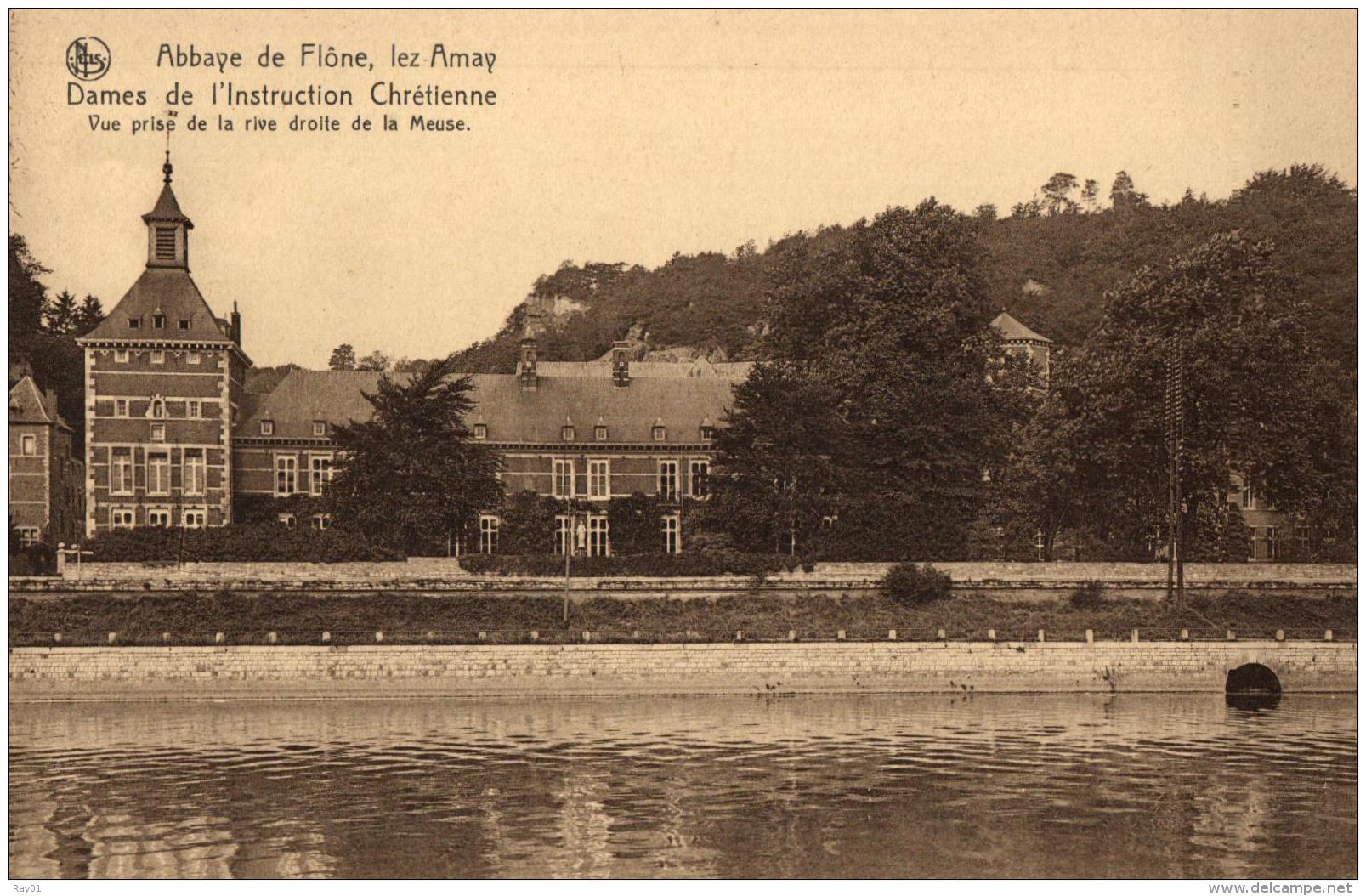 BELGIQUE - LIEGE - AMAY - FLONE - Dames De L'instruction Chrétienne - Vue Prise De La Rive Droite De La Meuse. - Amay