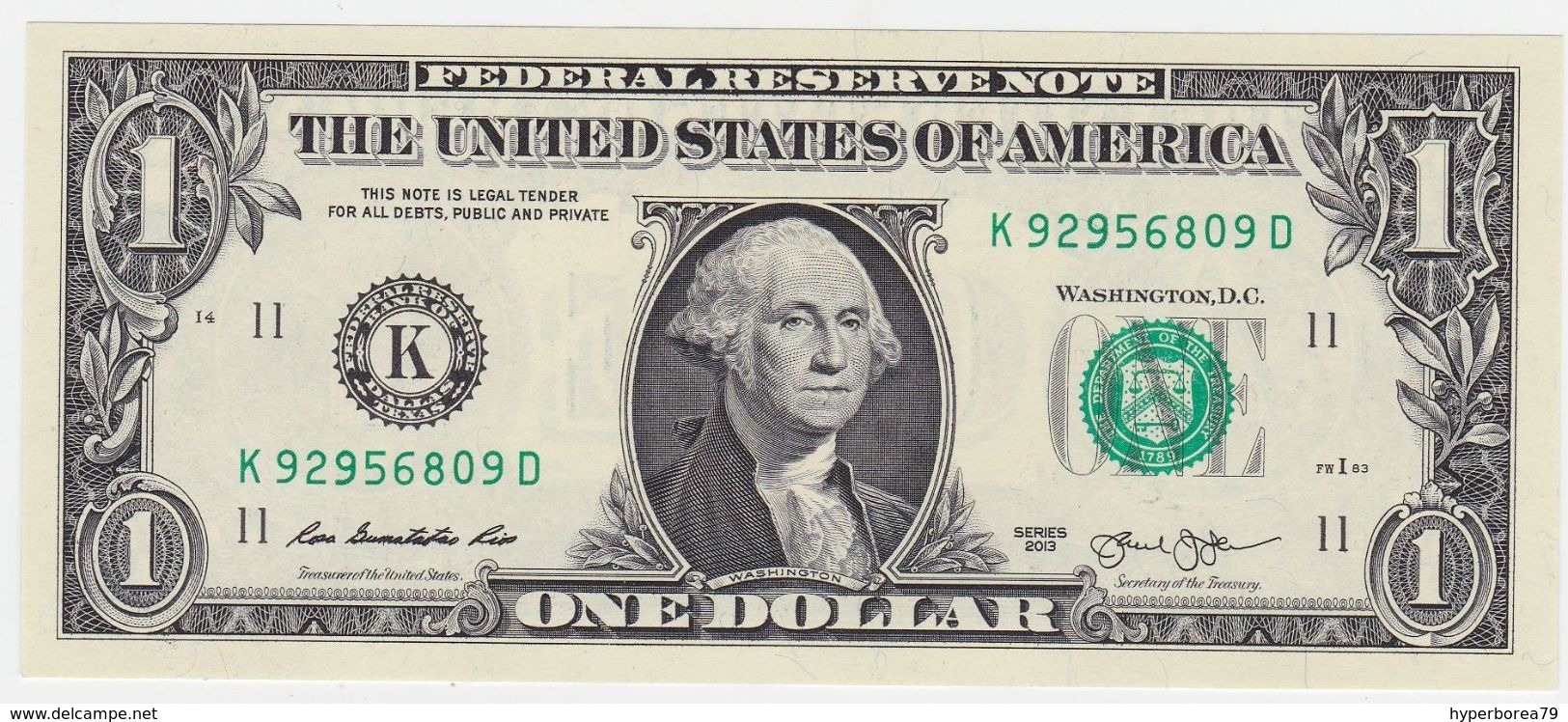 United States NEW - 1 Dollar 2013 - UNC - Bilglietti Della Riserva Federale (1928-...)