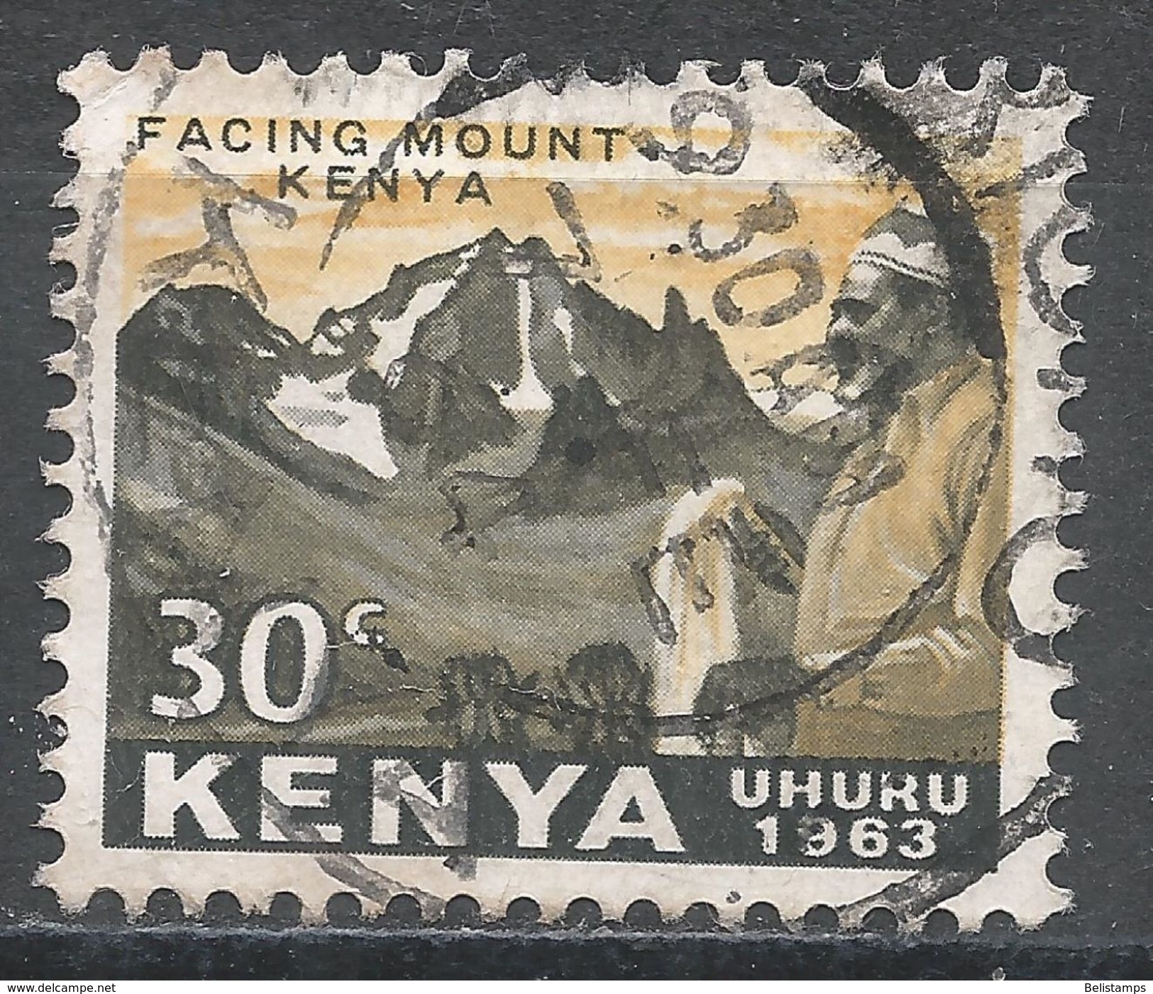 Kenya 1963. Scott #5 (U) Jomo Kenyatta, Mt. Kenya - Kenya (1963-...)