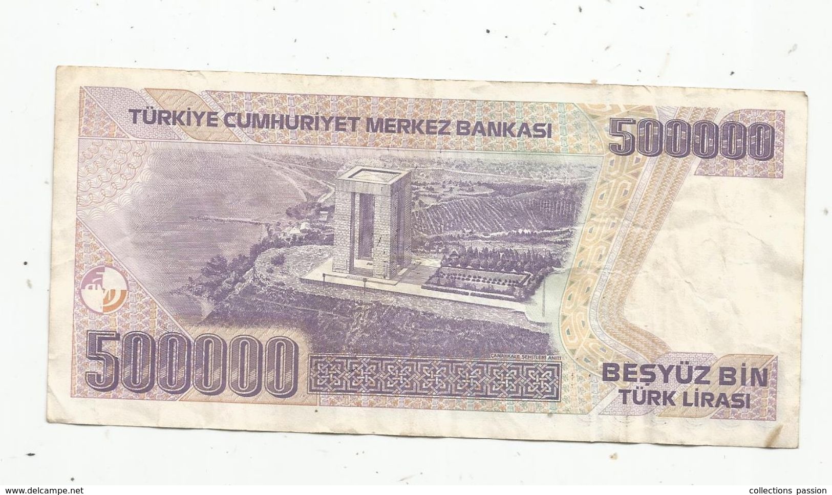 BILLET , TURQUIE , 500000 Türk Lirasi , 1970 , 2 Scans , Türkiye Cumhuriyet Merkez Bankasi - Turquie