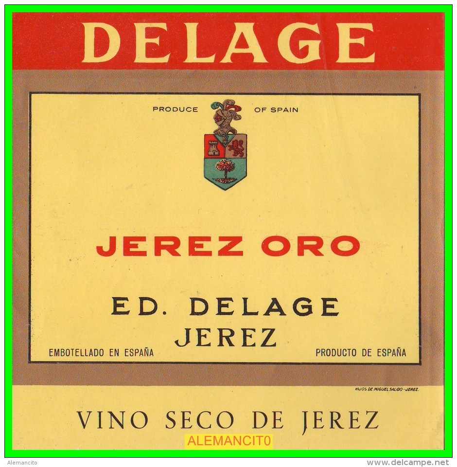 ETIQUETAS  BODEGAS  ED. DELAGE  JEREZ DE LA FRONTERA - Otros & Sin Clasificación