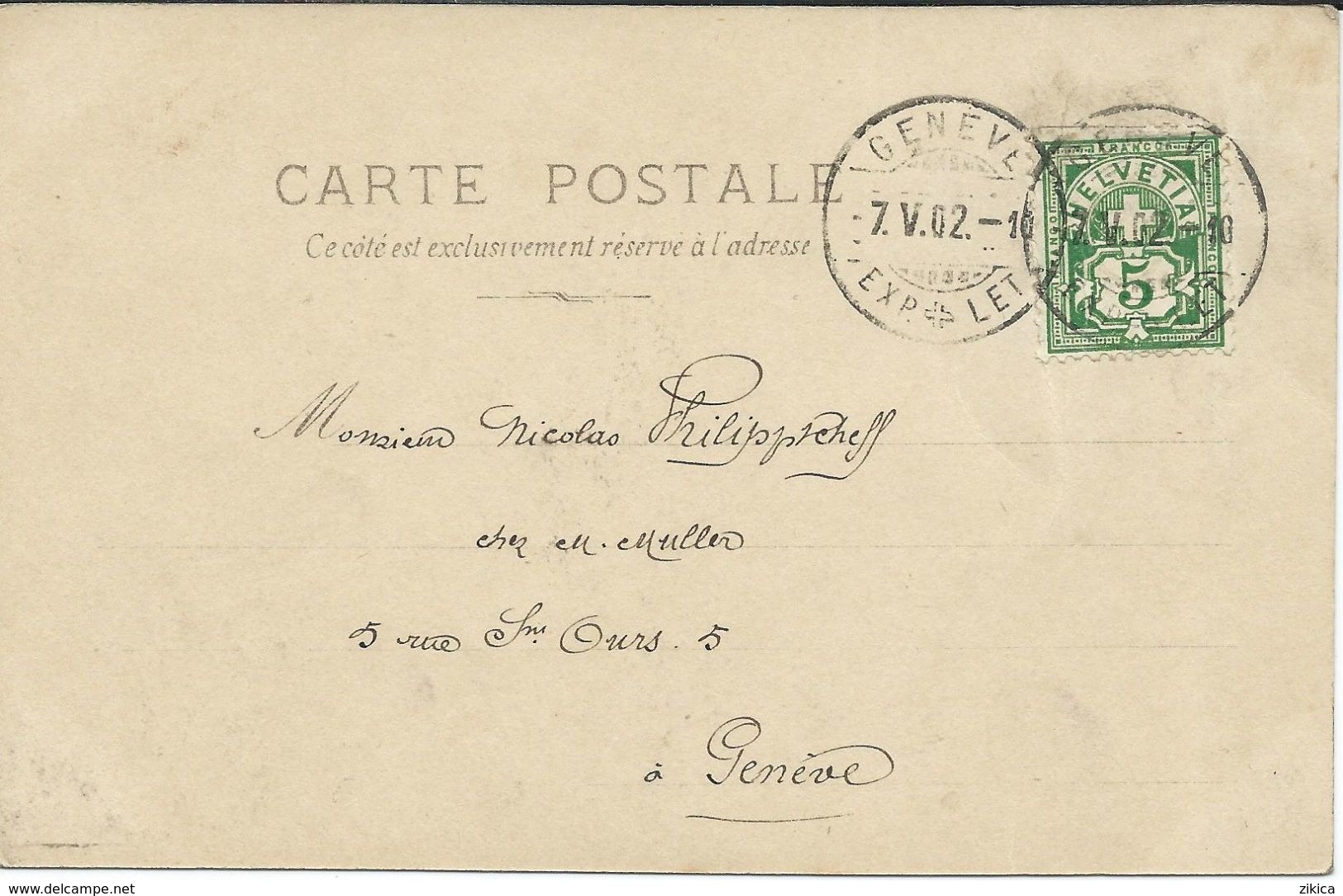 Advertising - Newspaper,journaux - ,,Journal Des Debats".edition - S.I.P.Paris.Postcard Via 1902.Geneve/Geneva - Hommes