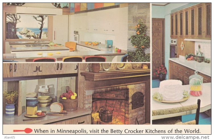 Minneapolis Minnesota, Betty Crocker Model Kitchens Of The World Display, General Foods Industry C1960s Vintage Postcard - Minneapolis