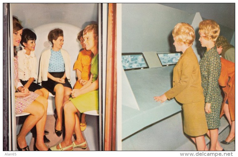 St. Louis Missouri, Gateway Arch 'A Visit To The Top' Women In Elevator, Observation Windows, C1960s Vintage Postcard - St Louis – Missouri