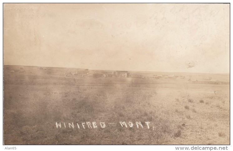 Winifred Montana, View Of Western Small Town On Prairie, C1910s Vintage Postcard - Other & Unclassified